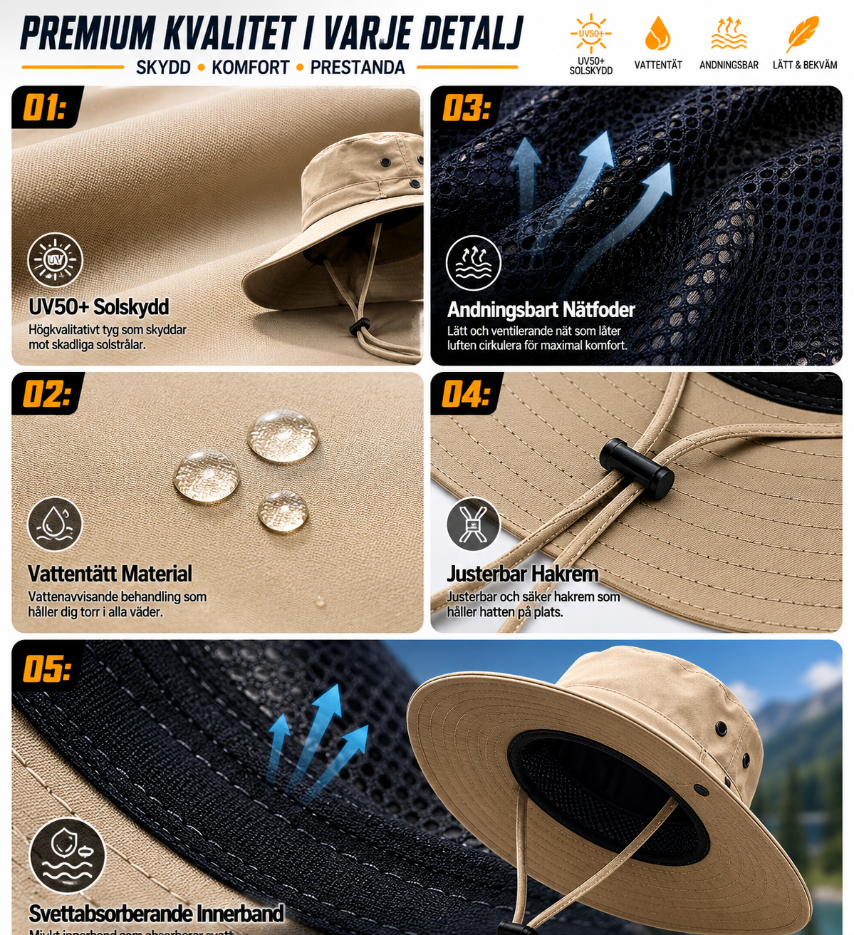 NEW ADVENTURE HAT WITH UV50+ SUN PROTECTION