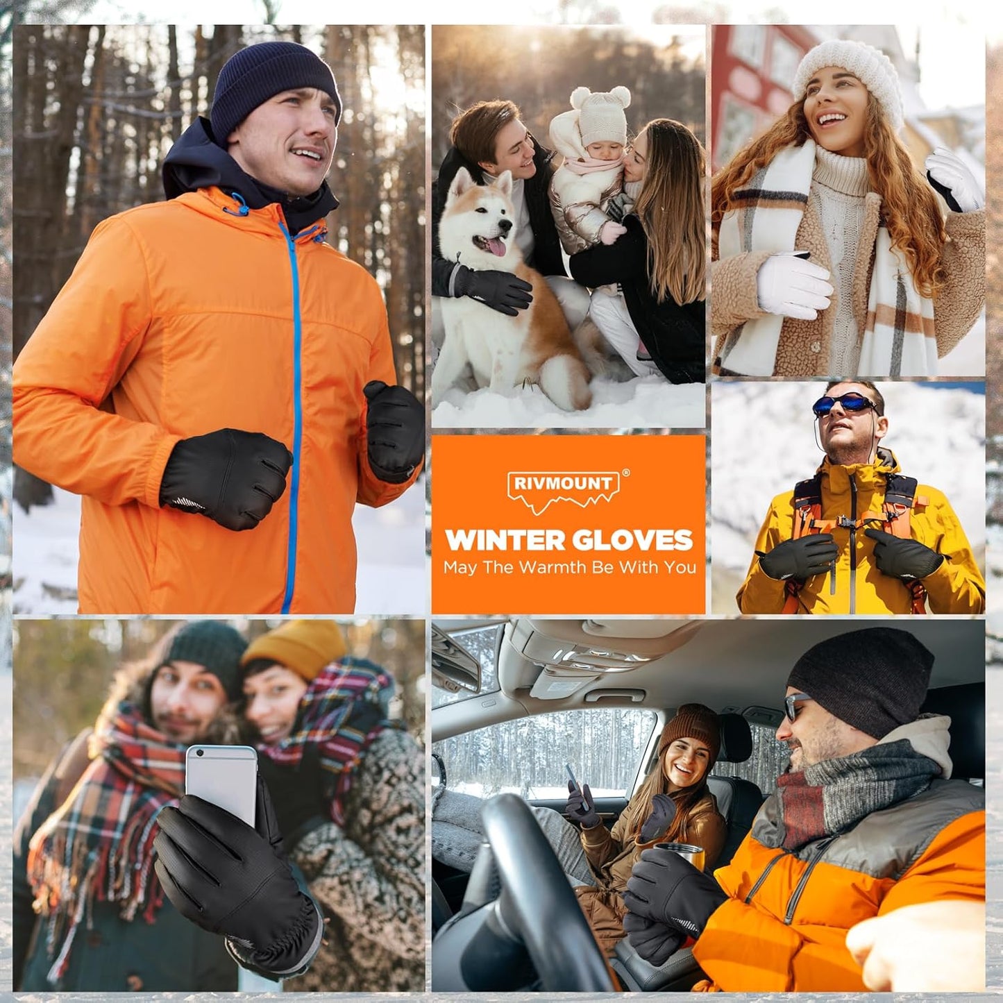 Waterproof and Warm Winter Gloves for Skiing and Snow