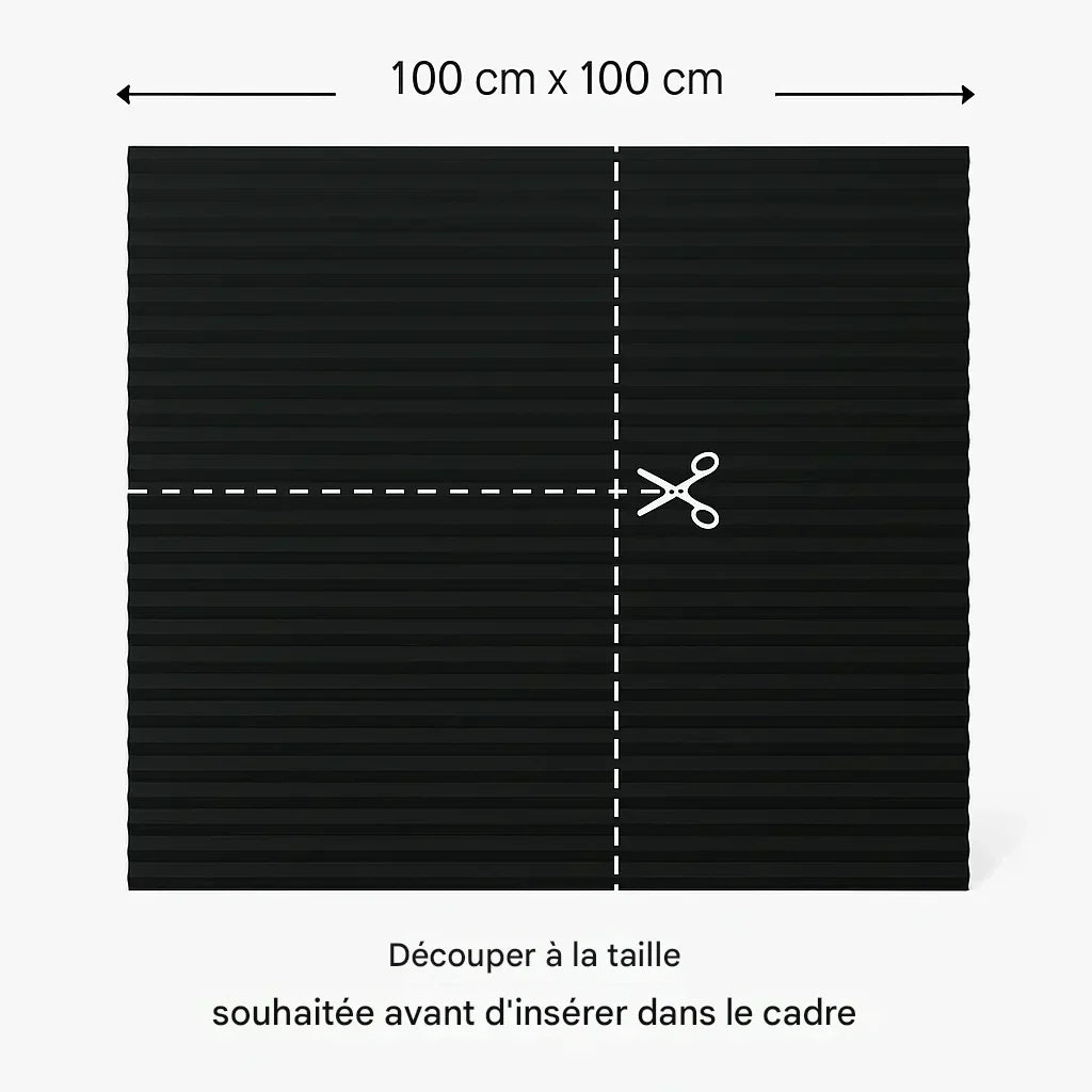 Panneau occultant avec cadre dissimulé