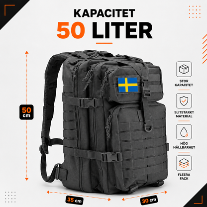 Taktisk Ryggsäck för Utomhusbruk 50 Liter