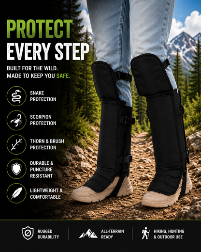 Tactical Leg Gaiters | Protection Against Animal Bites, Thorns & Cacti Buy one, get one free.