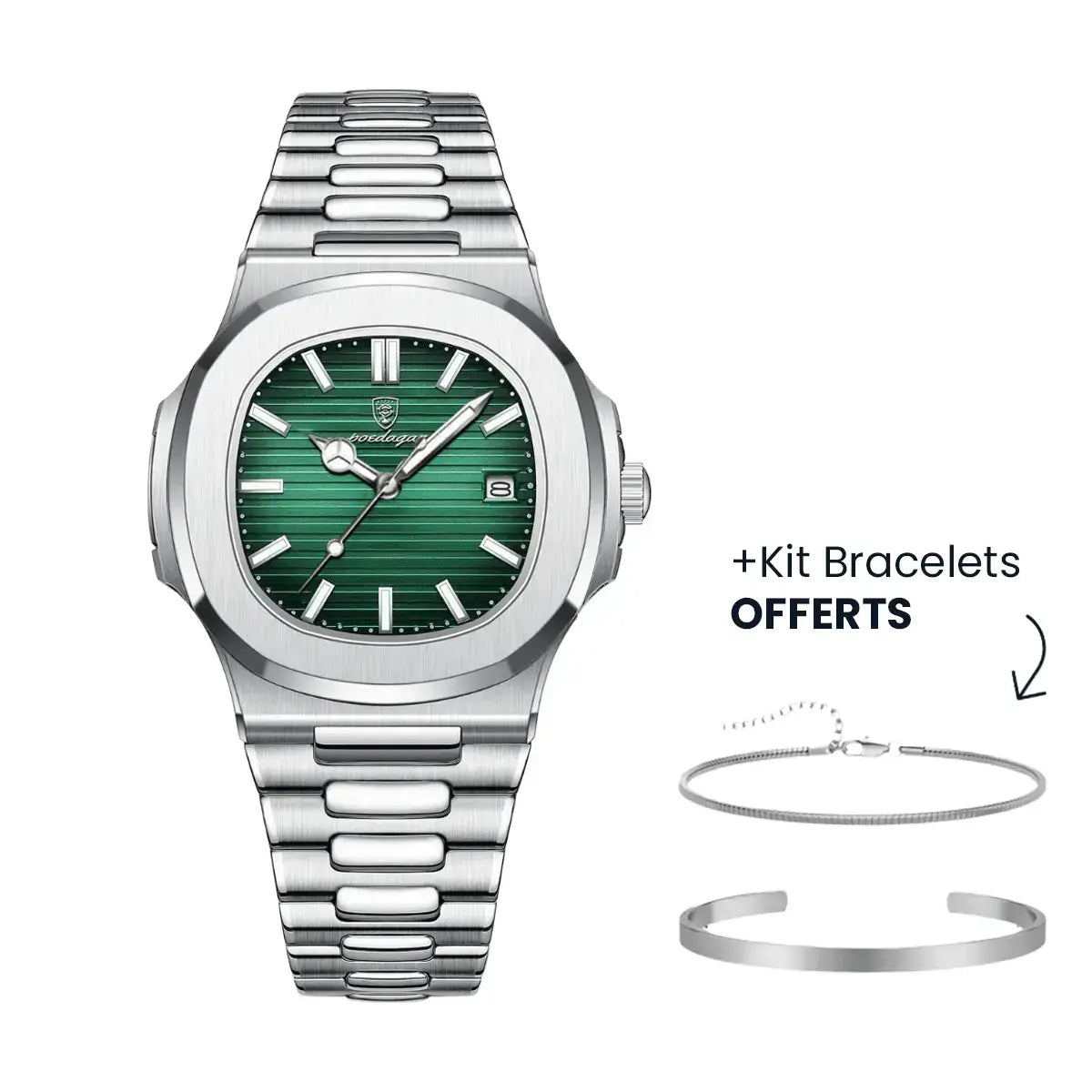 Men’s Luxe Nautilus™ Watch with a free strap kit – A real bargain!
