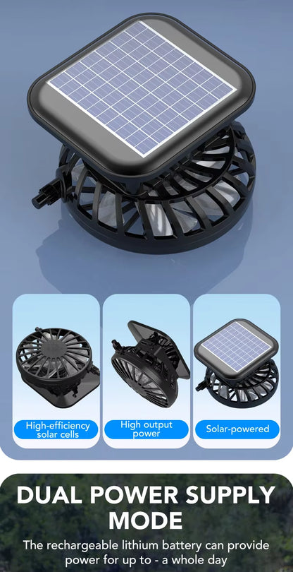 Sun Hat with Built-in Fans – perfect for hiking, fishing, and outdoor activities.