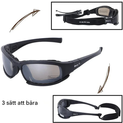 Tactical Men’s Glasses with 4 Lenses – Night Vision