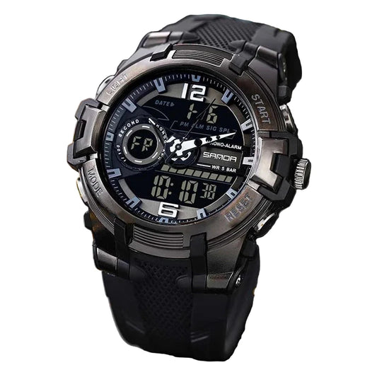 Relógio militar dos homens Sanda, g estilo, marca, esportes, led, digital, 50m, à prova d'água, s choque, para homens