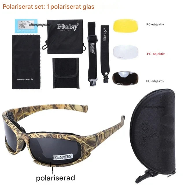 Tactical Men’s Glasses with 4 Lenses – Night Vision