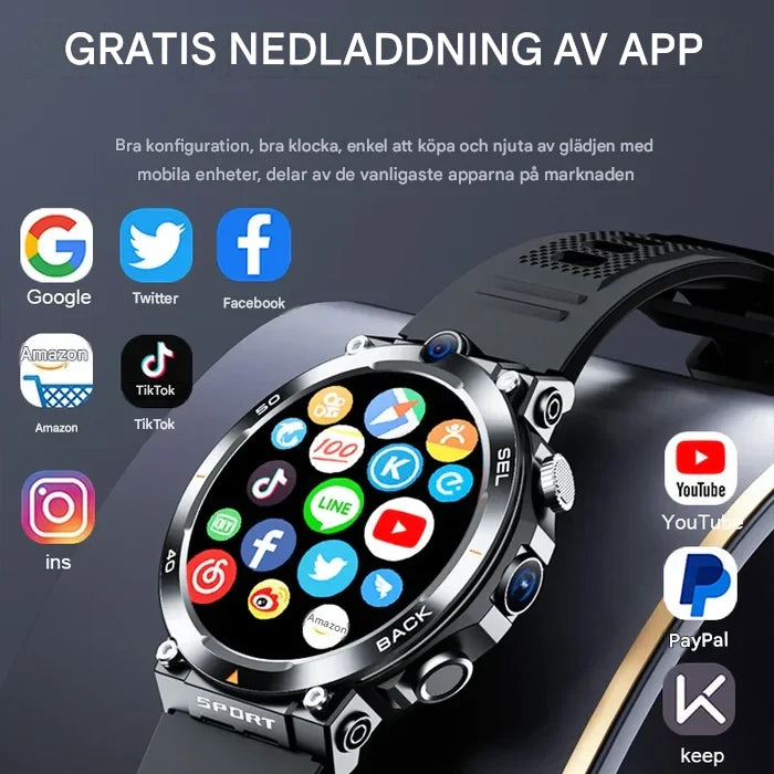 BYSL Android 4G Smartwatch – Dual Camera, 5 MP, GPS