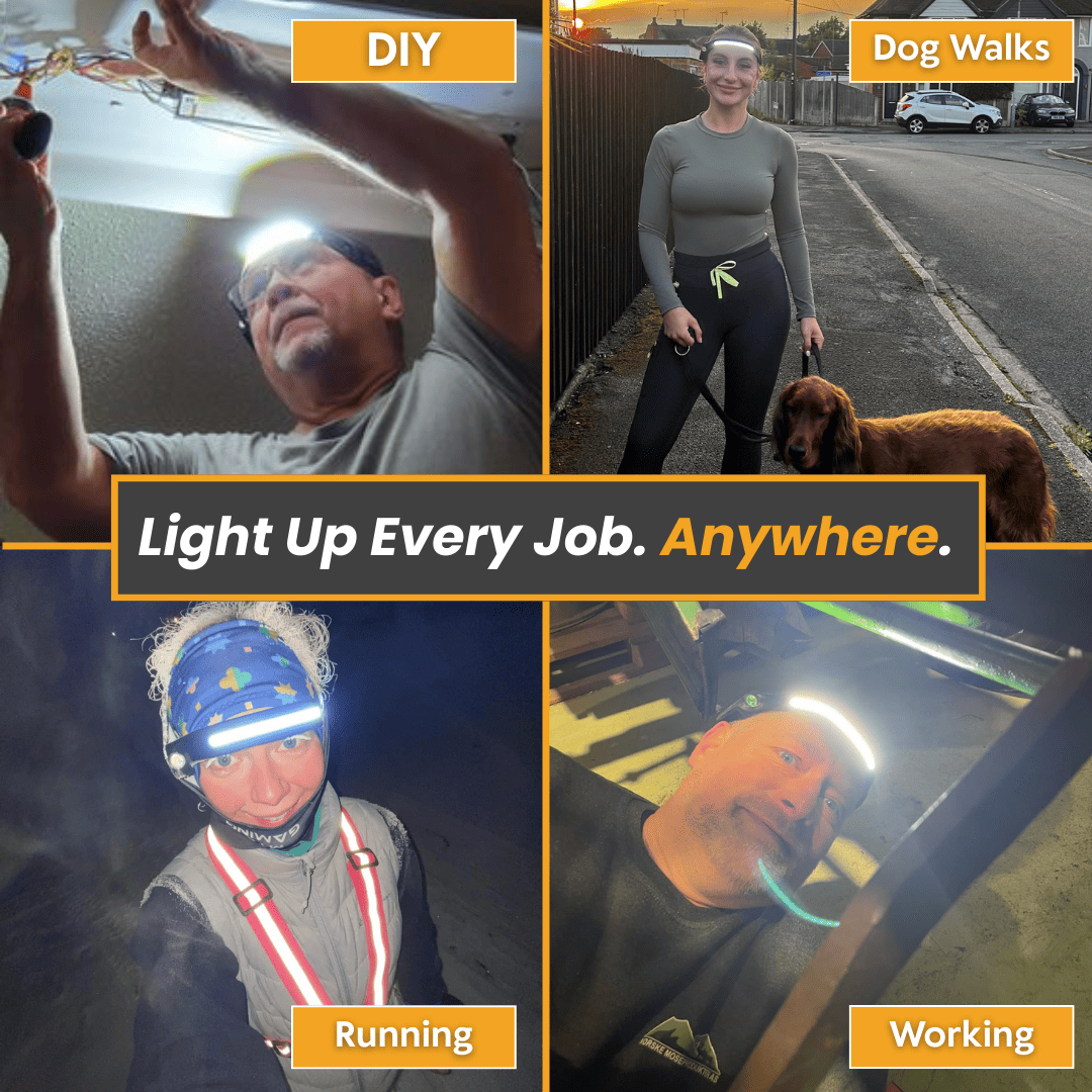 LED Headlamp Rechargeable- 230° COB Super Bright Head Lights