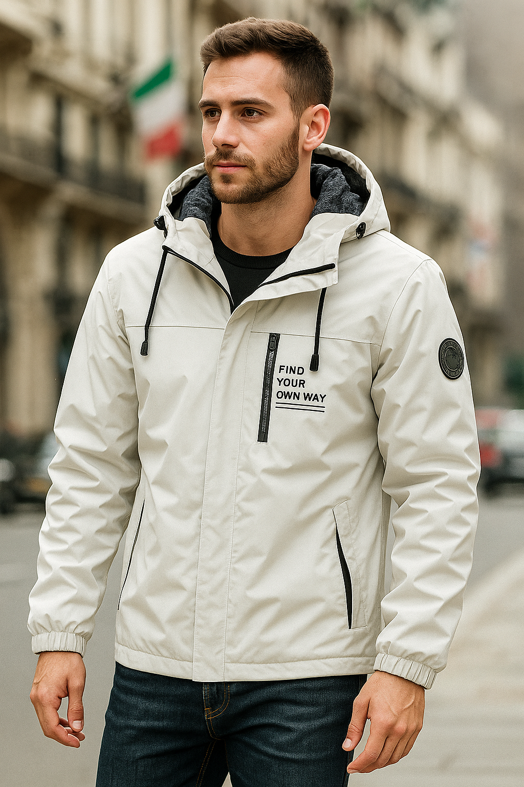 casaco masculino impermeável