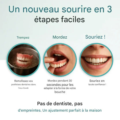 KLENIMORE™ Prothèse Dentaire Complète Médicale avec Forte Succion