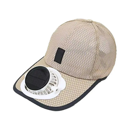 Solar-Powered Cap with Fan