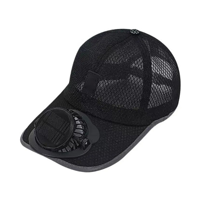 Solar-Powered Cap with Fan